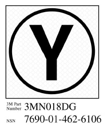 3M(TM) Diamond Grade(TM) Damage Control Sign 3MN018DG "Cir Yoke", 2 in x 2 in, 10 per package December 2005