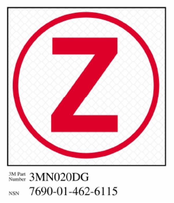 ™ Diamond Grade Damage Control Sign 3MN020DG. "Cir Zebra"