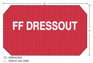 3M™ Diamond Grade Damage Control Sign 3MN043DG, “FF DRESSOUT”, 10 in x 6 in, 10/Packageimage