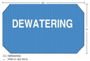 3M™ Diamond Grade Damage Control Sign 3MN045DG, “DEWATERING”, 10 in x 6 in, 10/Packageimage