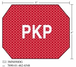 3M™ Diamond Grade Damage Control Sign 3MN050DG, “PKP”, 5 in x 4 in, 10/Packageimage