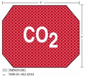 3M™ Diamond Grade Damage Control Sign 3MN051DG, “CO2 in, 5 in x 4 in, 10/Packageimage