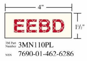 3M™ Photoluminescent Film 6900, Shipboard Sign 3MN110PL, 4 in x 1.5 in, EEBD, 10/Package image 3M™ Photoluminescent Film 6900, Shipboard Sign 3MN110PL, 4 in x 1.5 in, EEBD, 10/Packageimage