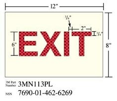 3M(TM) Photoluminescent Film 6900 Ship Board Sign EXIT