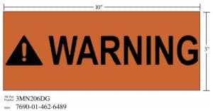 3M™ Diamond Grade Safety Sign 3MN206DG, “WARNING”, 10 in x 3 in, 10/Packageimage