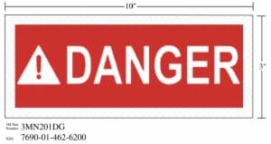 3M™ Diamond Grade Safety Sign 3MN201DG, “DANGER”, 10 in x 3 in, 10/Packageimage