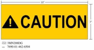 3M™ Diamond Grade Safety Sign 3MN208DG, “CAUTION”, 10 in x 3 in, 10/Packageimage