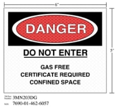 3M(TM) Diamond Grade(TM) Safety Sign DANGER SPACE
