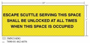 3M™ Diamond Grade Safety Sign 3MN216DG, “ESCAPE…OCCUPIED”, 10 in x 3 in, 10/Packageimage