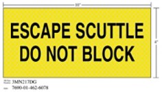 3M(TM) Diamond Grade(TM) Safety Sign ESCAPE BLOCK