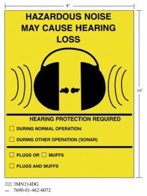 3M™ Diamond Grade Safety Sign 3MN214DG, “HAZRD…LOSS”, 8 in x 10 in, 10/Packageimage