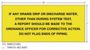3M™ Diamond Grade Safety Sign 3MN221DG, “IF ANY…PIPING”, 10 in x 3 in, 10/Packageimage
