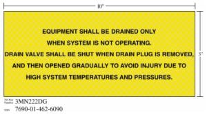 3M™ Diamond Grade Safety Sign 3MN222DG, “EQIPMNT…PRESSURE”, 10 in x 3 in, 10/Packageimage