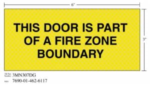 3M™ Diamond Grade Fire Fighting Sign 3MN307DG, “THIS…BOUNDARY”, 7 in x 3 in, 10/Packageimage
