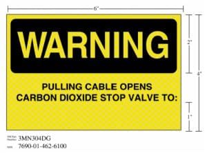 3M™ Diamond Grade Fire Fighting Sign 3MN304DG, “WARNING…VALVE”, 6 in x 4 in, 10/Packageimage