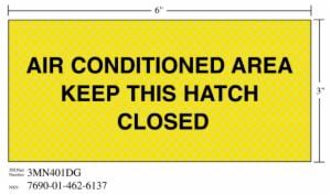 3M™ Diamond Grade Ventilation Sign 3MN401DG, “AIR…HATCH CLOS”, 7 in x 3 in, 10/Packageimage