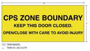 3M™ Diamond Grade Ventilation Sign 3MN406DG, “CPS…INJURY”, 10 in x 3 in, 10/Packageimage