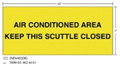 3M(TM) Diamond Grade(TM) Ventilation Sign AIR SCUT CLOS