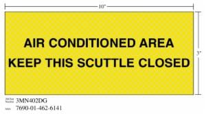 3M™ Diamond Grade Ventilation Sign 3MN402DG, “AIR…SCUT CLOS”, 10 in x 3 in, 10/Packageimage