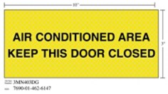 3M(TM) Diamond Grade(TM) Ventilation Sign AIR DOOR CLOS