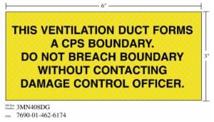 3M™ Diamond Grade Ventilation Sign 3MN408DG, “THIS…OFFICER”, 7 in x 3 in, 10/Packageimage