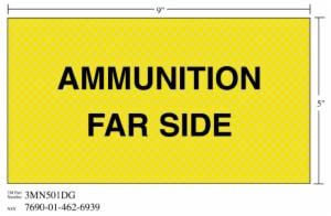 3M™ Diamond Grade Weapon Sign 3MN501DG, “AMMUN…SIDE”, 9 in x 5 in, 10/Packageimage