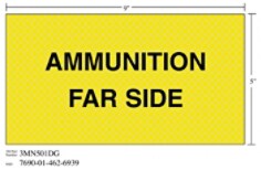 3M(TM) Diamond Grade(TM) Weapon Sign AMMUN SIDE