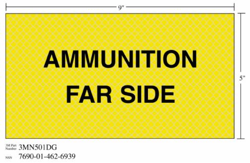 3M(TM) Diamond Grade(TM) Weapon Sign AMMUN SIDE