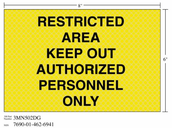 ™ Diamond Grade Weapon Sign 3MN502DG