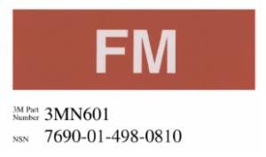 3M™ Diamond Grade Damage Control Pipe Marking 3MN601, “FM”, 6 in x 2 in, 50/Packageimage