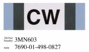 3M™ Diamond Grade Damage Control Pipe Sign 3MN603DG, “CW”, 6 in x 2 in, 50/Packageimage