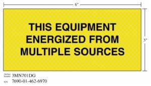 3M™ Diamond Grade Electrical Sign 3MN701DG, “THIS…SOURCE”, 7 in x 3 in, 10/Packageimage