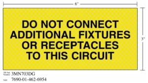 3M™ Diamond Grade Electrical Sign 3MN703DG, “DO…CIRCUIT”, 7 in x 3 in, 10/Packageimage