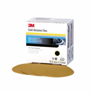3M™ Hookit Gold Disc 00912, 3 in, P500, 50 Discs/Carton, 4 Cartons/Caseimage