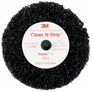 Scotch-Brite Roloc + Clean and Strip Disc 7466, 4 in x 1/2 in, S XCS, 10 ea/Case image Scotch-Brite Roloc + Clean and Strip Disc 7466, 4 in x 1/2 in, S XCS, 10 ea/Caseimage