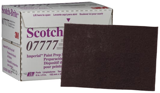 Scotch-Brite™ Paint Prep Scuff Hand Pad 07777 Maroon, 20 pads/Carton, 60 ea/Case
