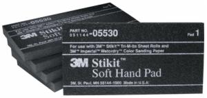 3M™ Stikit Soft Hand Pad, 05530, 2-3/4 in x 5-1/2 in x 3/8 in, 5 pads per pack, 10 packs per caseimage