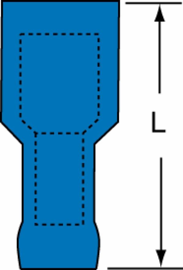 ™ Fully Nylon Insulated Butted Seam Female Disconnect