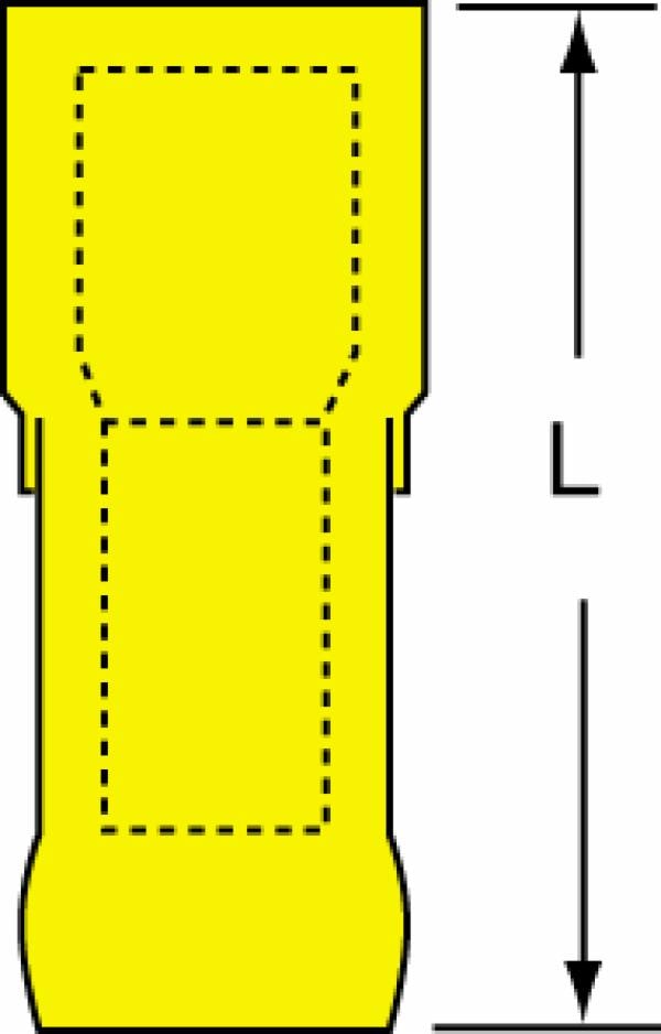 ™ Fully Nylon Insulated Butted Seam Female Disconnect