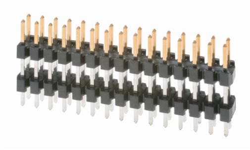3M(TM) Pin Strip Hdr.,2mm,Dual Ins.,Strt.,Solder,951Ser,TS2160
