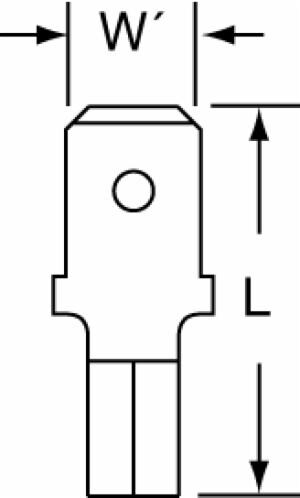 3M™ High Temperature Butted Seam Male Disconnect, HT-72M-250-32, Max. Temp. 900 °F (482 °C) image 3M™ High Temperature Butted Seam Male Disconnect, HT-72M-250-32, Max. Temp. 900 °F (482 °C)image
