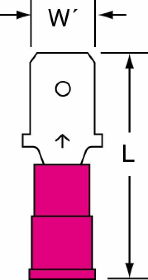 Nylon Insulated with Insulation Grip Male Disconnects