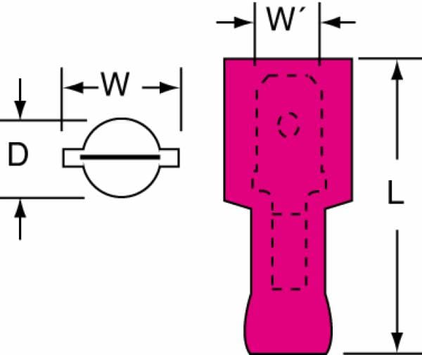 ™ Nylon Insulated with Insulation Grip Male Disconnect