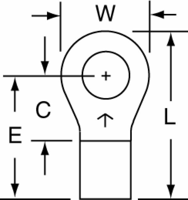 ™ Non-Insulated Brazed Seam Ring Tongue Terminal 13-10-W