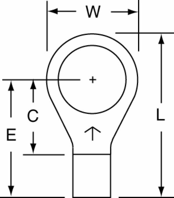 ™ Non-Insulated Brazed Seam Ring Tongue Terminal 13-56-W
