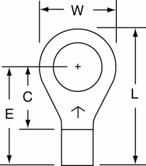 ™ Non-Insulated Brazed Seam Ring Tongue Terminal 13-38S-W