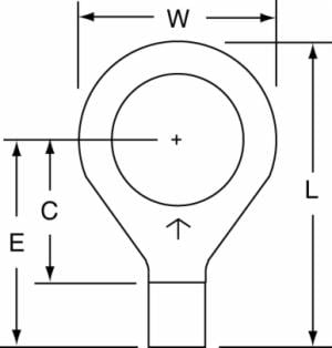 3M™ Non-Insulated Brazed Seam Ring Tongue Terminal 13-500-W, Max. Temp. 347 °F (175 °C) for bare terminals image 3M™ Non-Insulated Brazed Seam Ring Tongue Terminal 13-500-W, Max. Temp. 347 °F (175 °C) for bare terminalsimage
