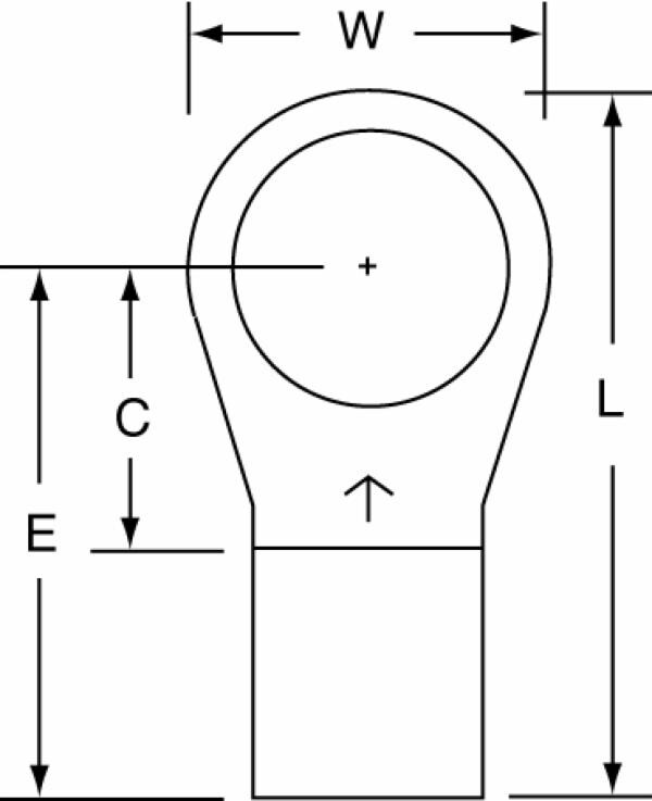 ™ Non-Insulated Brazed Seam Ring Tongue Terminal 16-500S-W