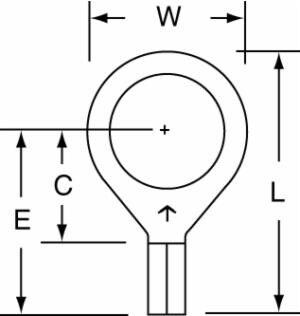 3M™ Non-Insulated Butted Seam Ring Tongue Terminal, 14185, Max. Temp. 347 °F (175 °C) for bare terminals image 3M™ Non-Insulated Butted Seam Ring Tongue Terminal, 14185, Max. Temp. 347 °F (175 °C) for bare terminalsimage