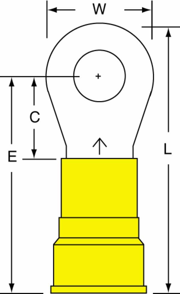™ Nylon Insulated Brazed Seam Ring Tongue Terminal